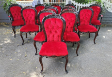 SET OF 12 VICTORIAN DINING CHAIRS, PRICE R3250.00 PER CHAIR