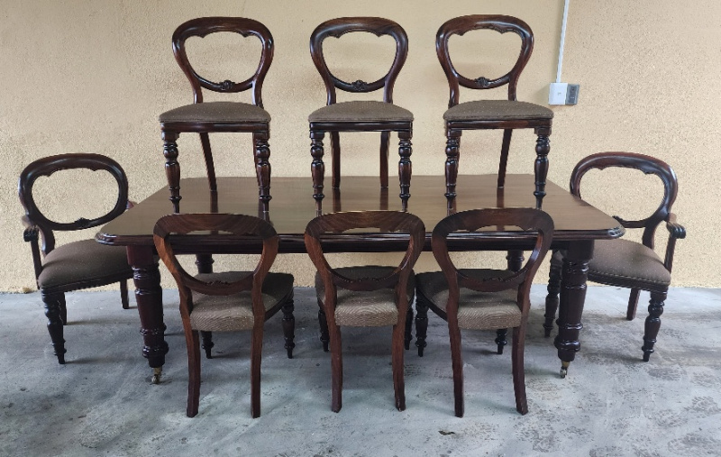 HANDSOME MAHOGANY TABLE WITH 8 CHAIRS   CHAIRS: R2950.00 PER CHAIR